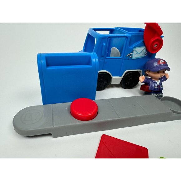 Fisher Price Little People Sending Love Mail Truck Mailbox Carrier 4 Letters Toy - Picture 4 of 16